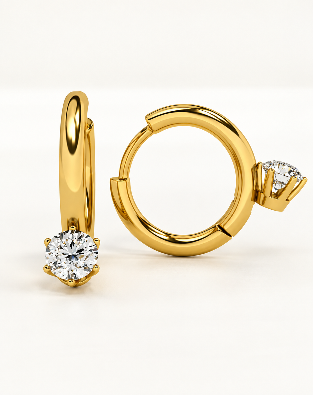 Gold Plated Crystal Drop Hoop Earrings for Women - product image 4