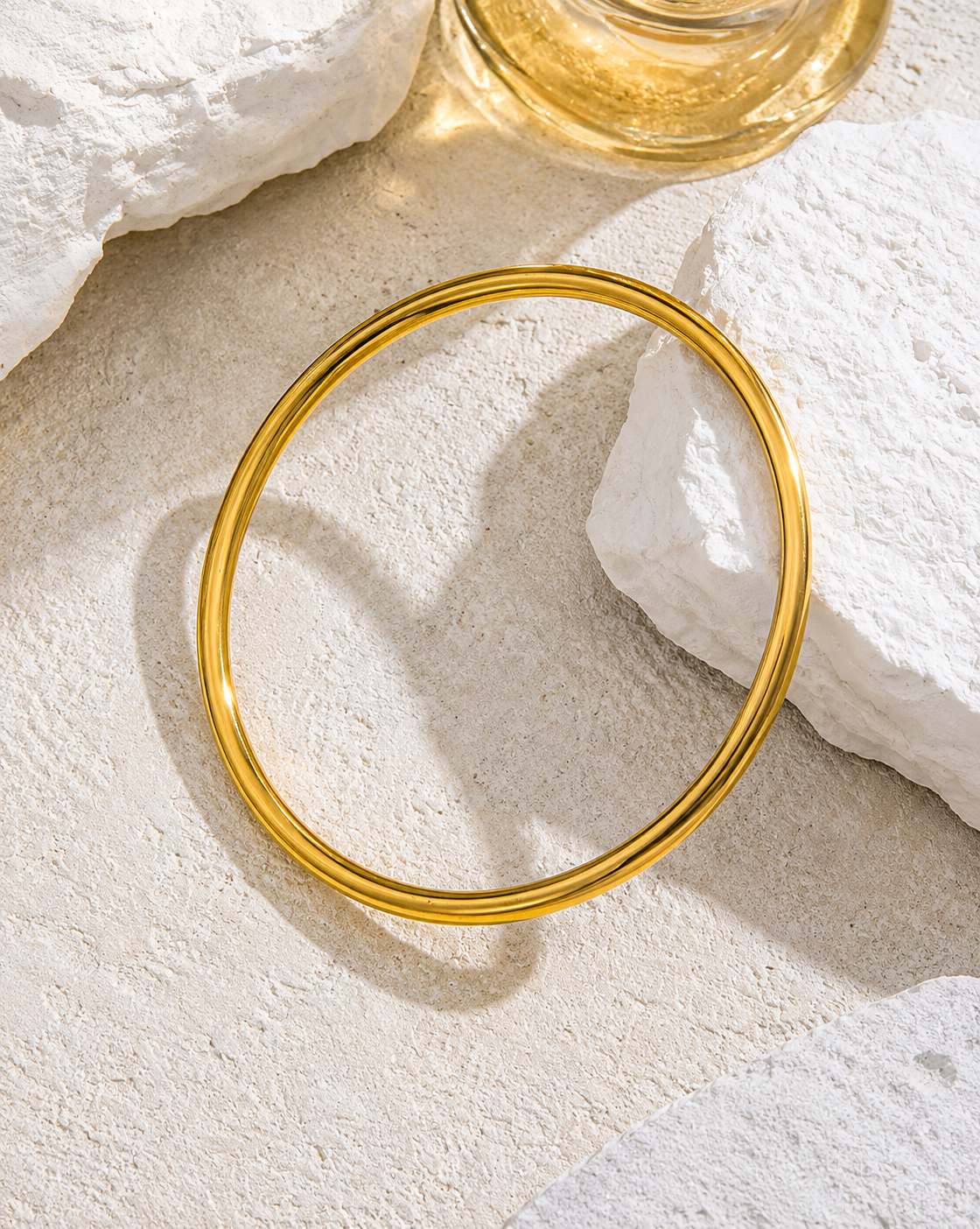 Minimalist Titanium Steel Bangle | Gold & Silver Finish