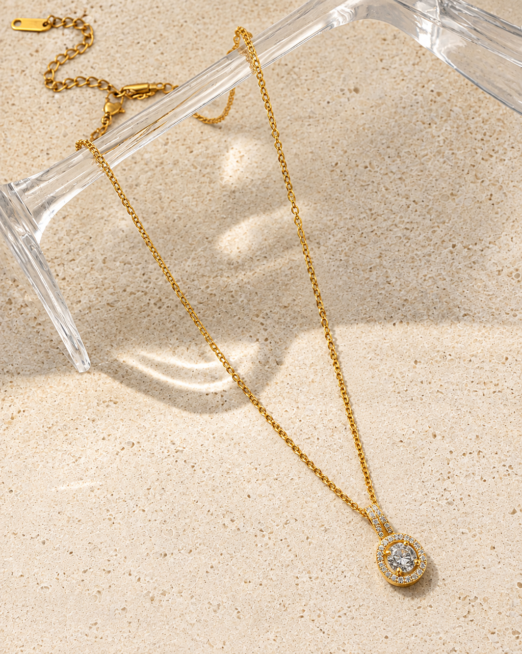 Gold Plated Solitaire Crystal Pendant Necklace for Women - product image 4