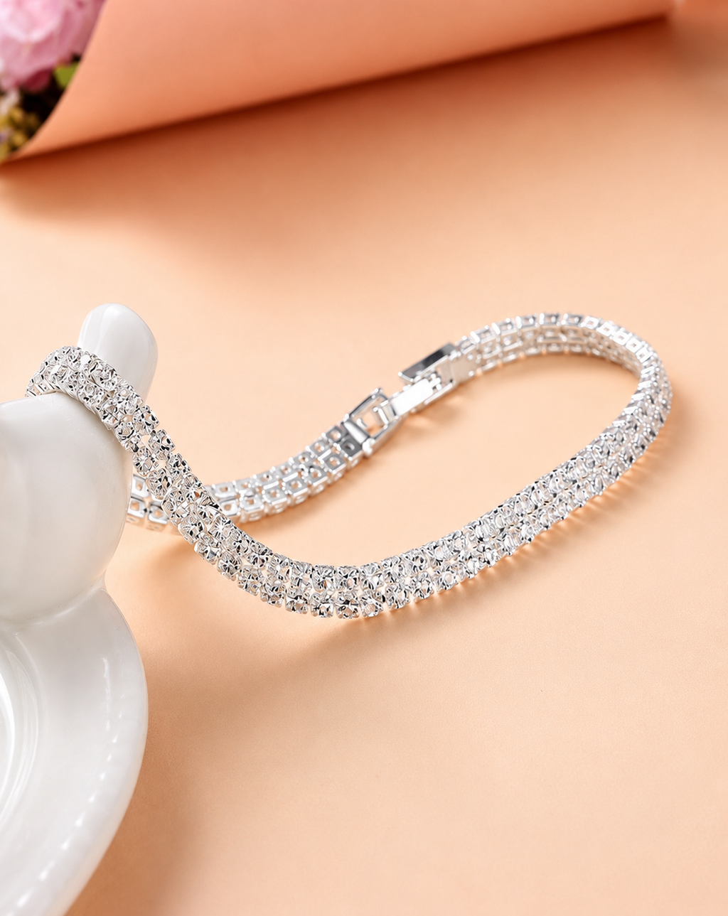 Silver Crystal Tennis Bracelet | Women's Fashion Jewellery