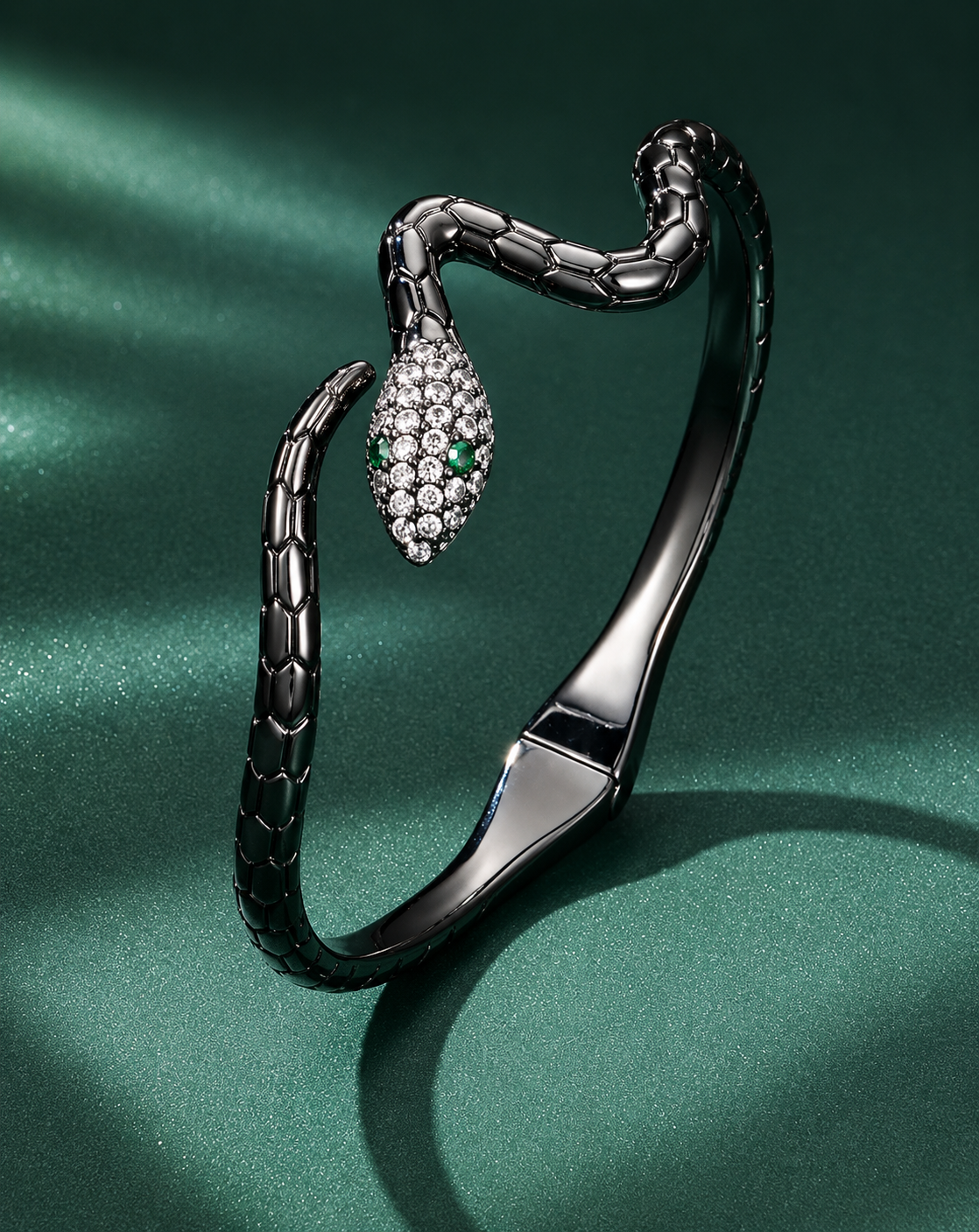 Snake-Style Open Cuff Bracelet | Electroplated Metal