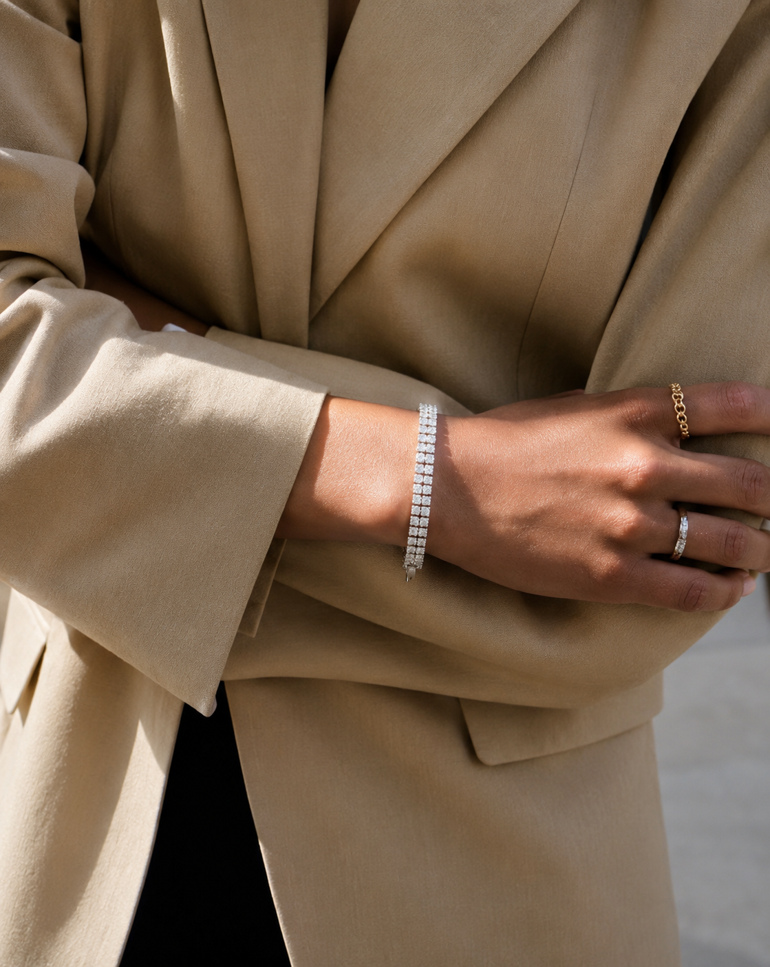 Silver Crystal Tennis Bracelet | Women's Fashion Jewellery