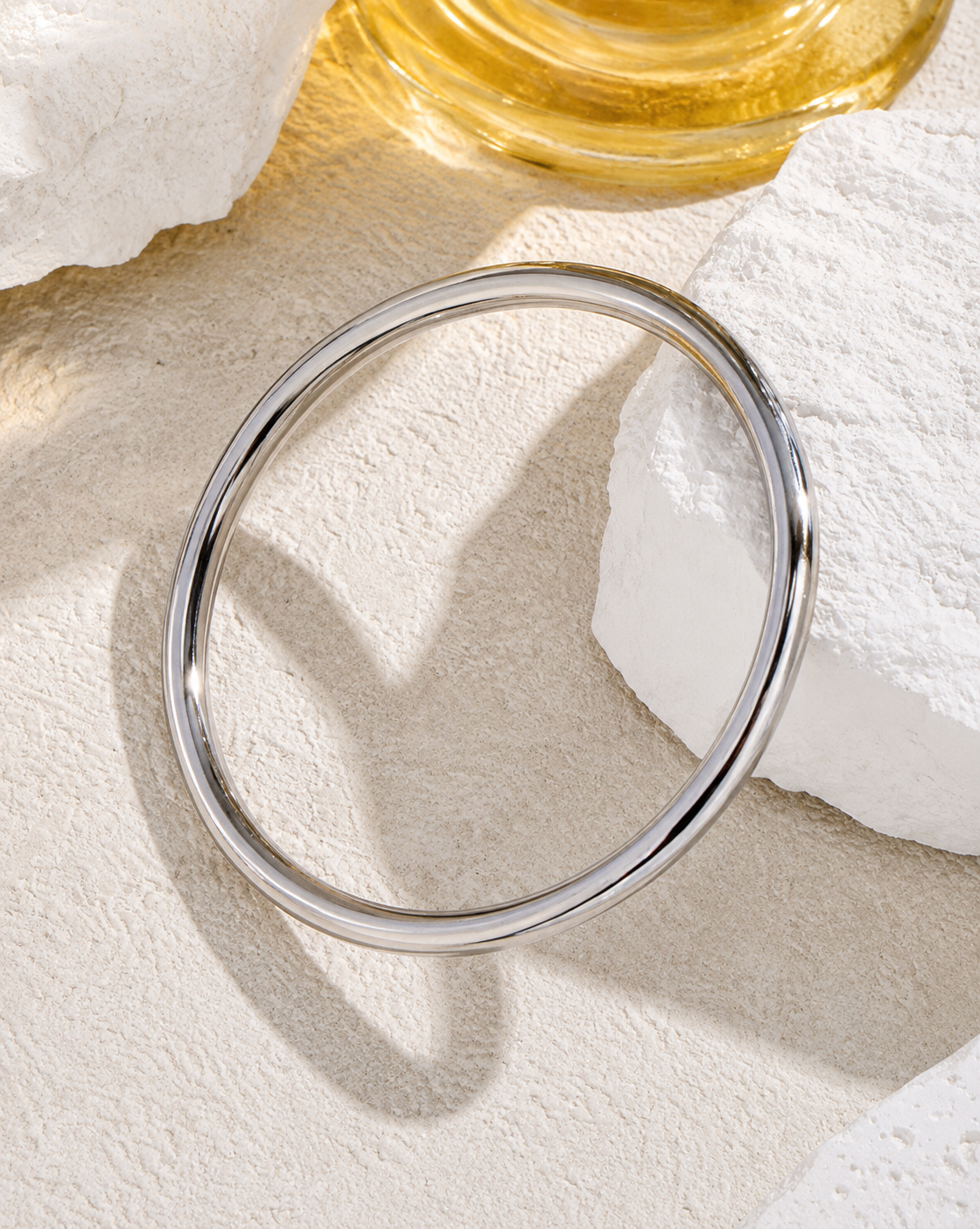 Minimalist Titanium Steel Bangle | Gold & Silver Finish