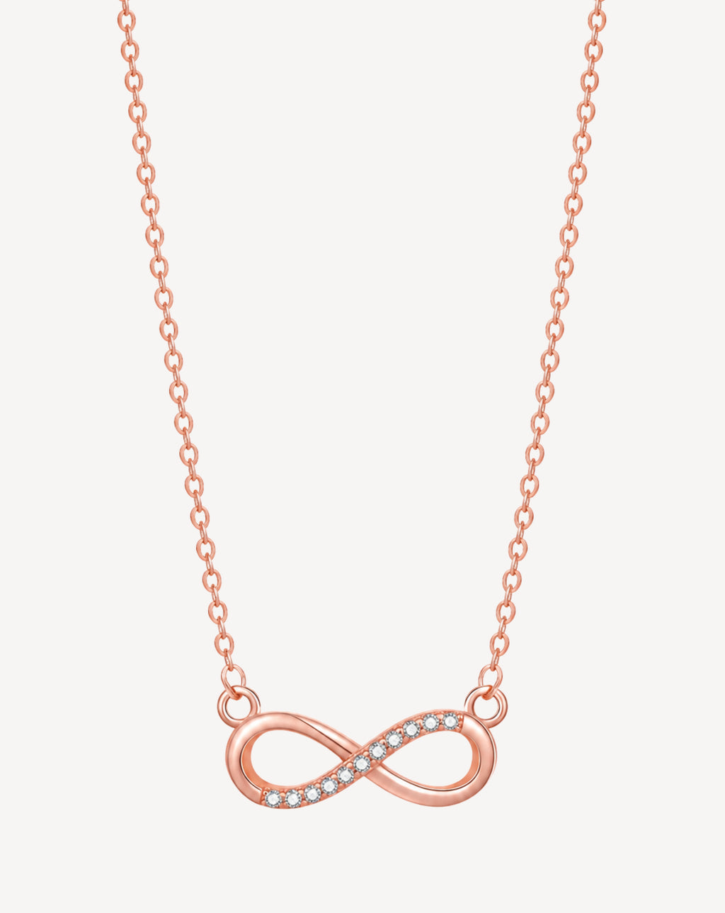 Rose Gold Plated Infinity Crystal Necklace for Women - product image 1