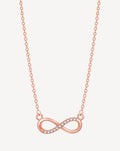 Rose Gold Plated Infinity Crystal Necklace for Women - product image 1