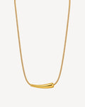 Gold Plated Curved Bar Pendant Necklace for Women - product image 1