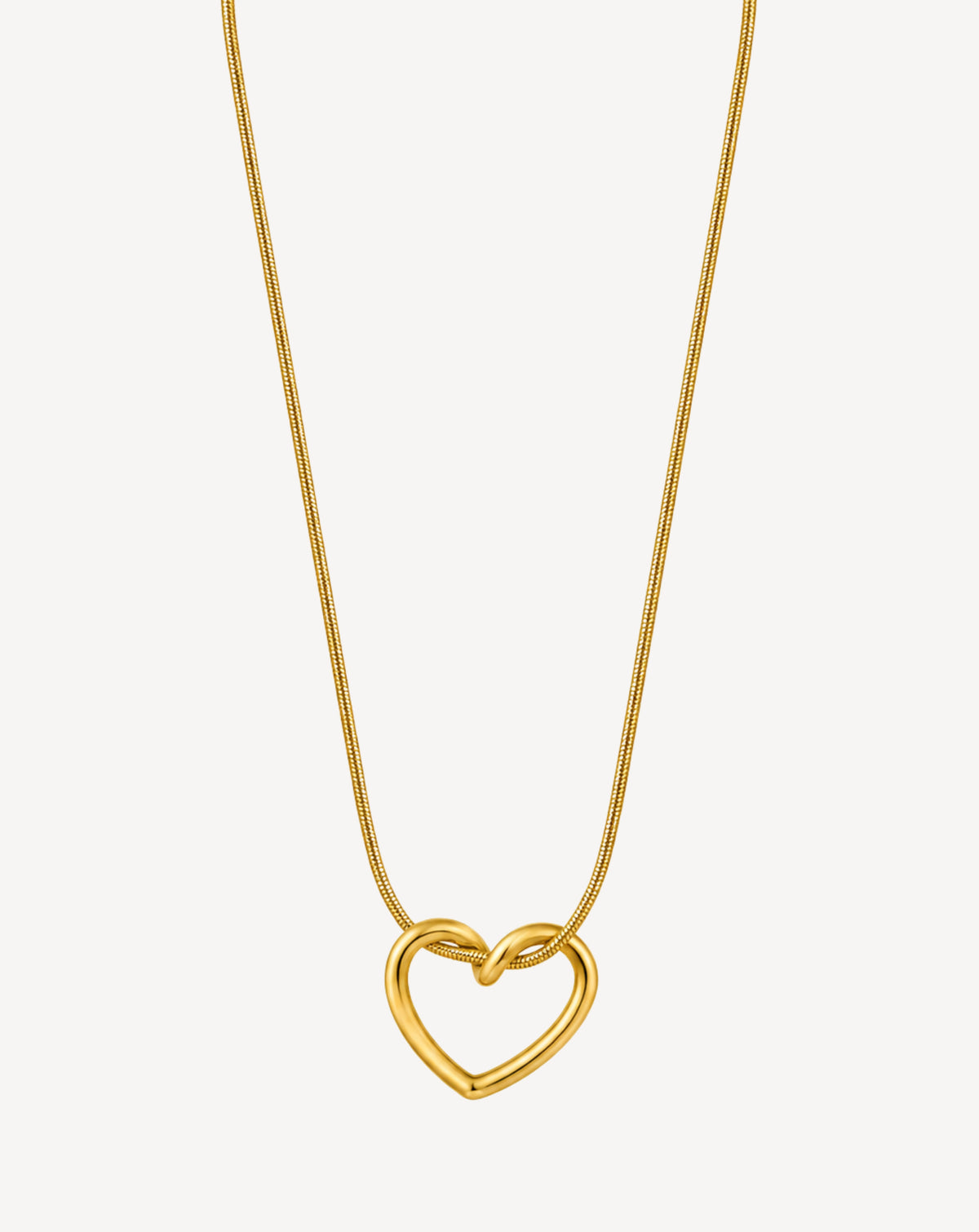 Gold Plated Heart Link Pendant Necklace for Women - product image 1