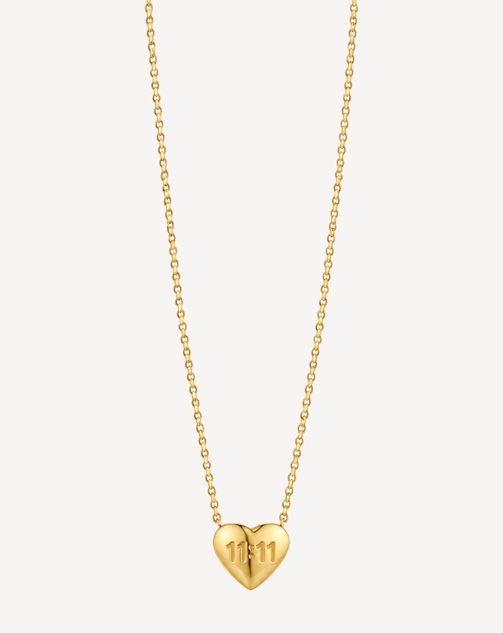 Gold Plated 11:11 Heart Pendant Necklace for Women - product image 1