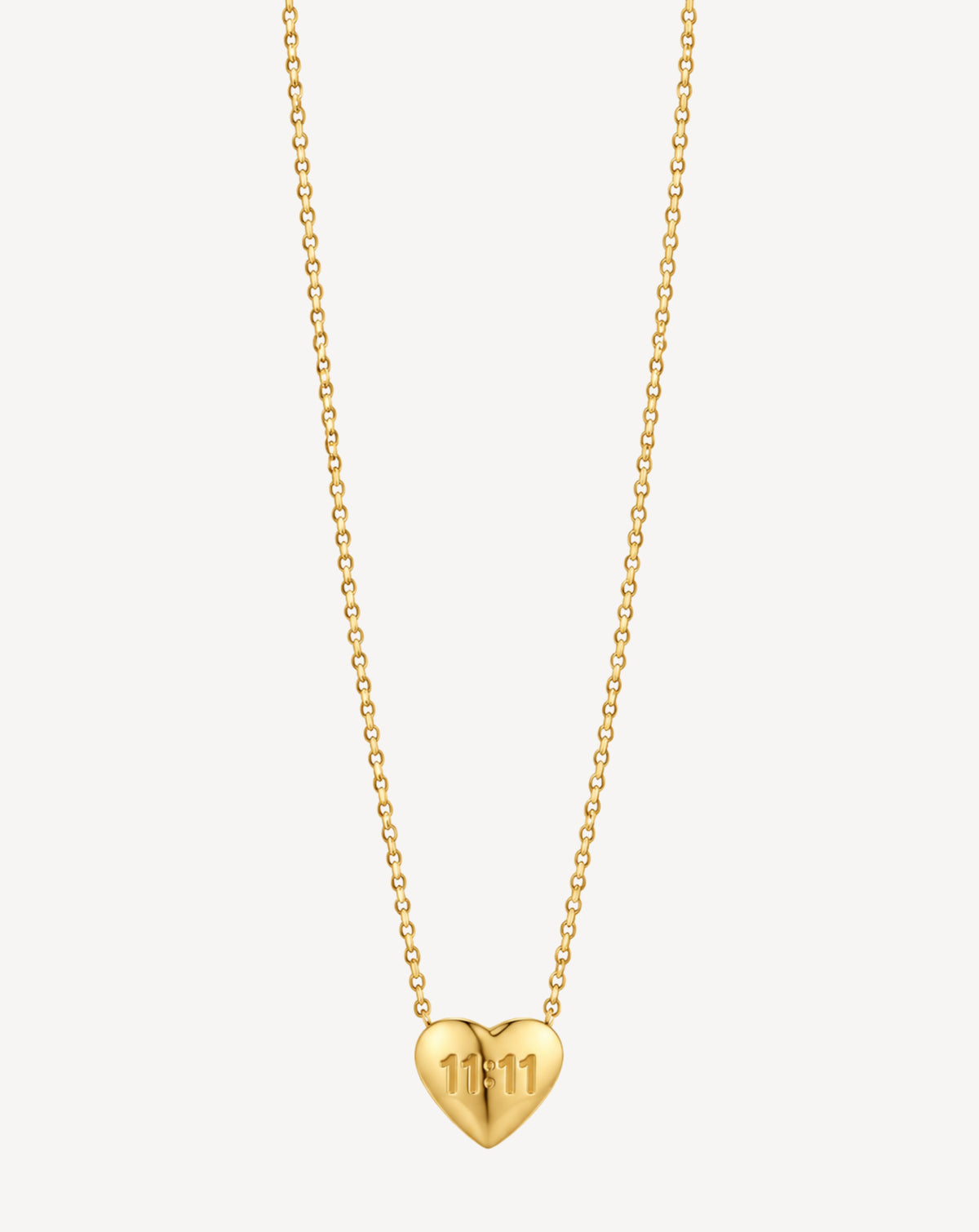Gold Plated 11:11 Heart Pendant Necklace for Women - product image 1