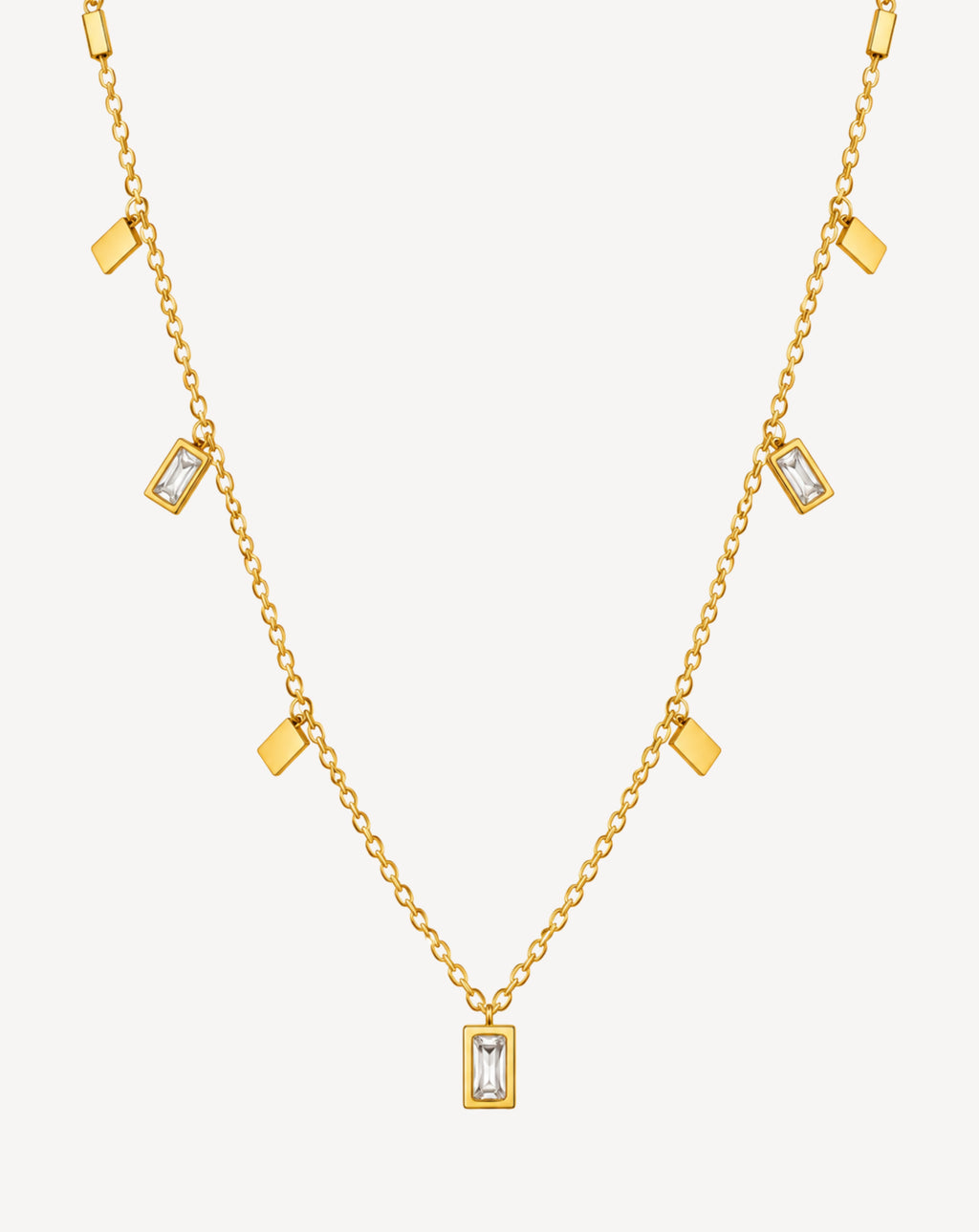 Gold Plated Geometric Dual Layer Necklace for Women - product image 1