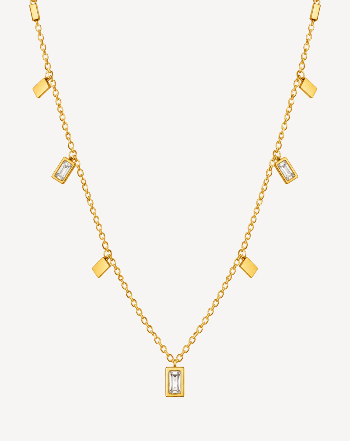 Gold Plated Geometric Dual Layer Necklace for Women - product image 1