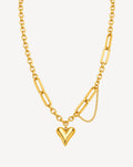 Gold Plated Paperclip Heart Pendant Necklace for Women - product image 1