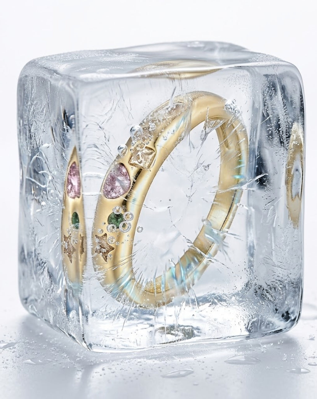 Retro Colorful Zircon Geometric Ring for Women