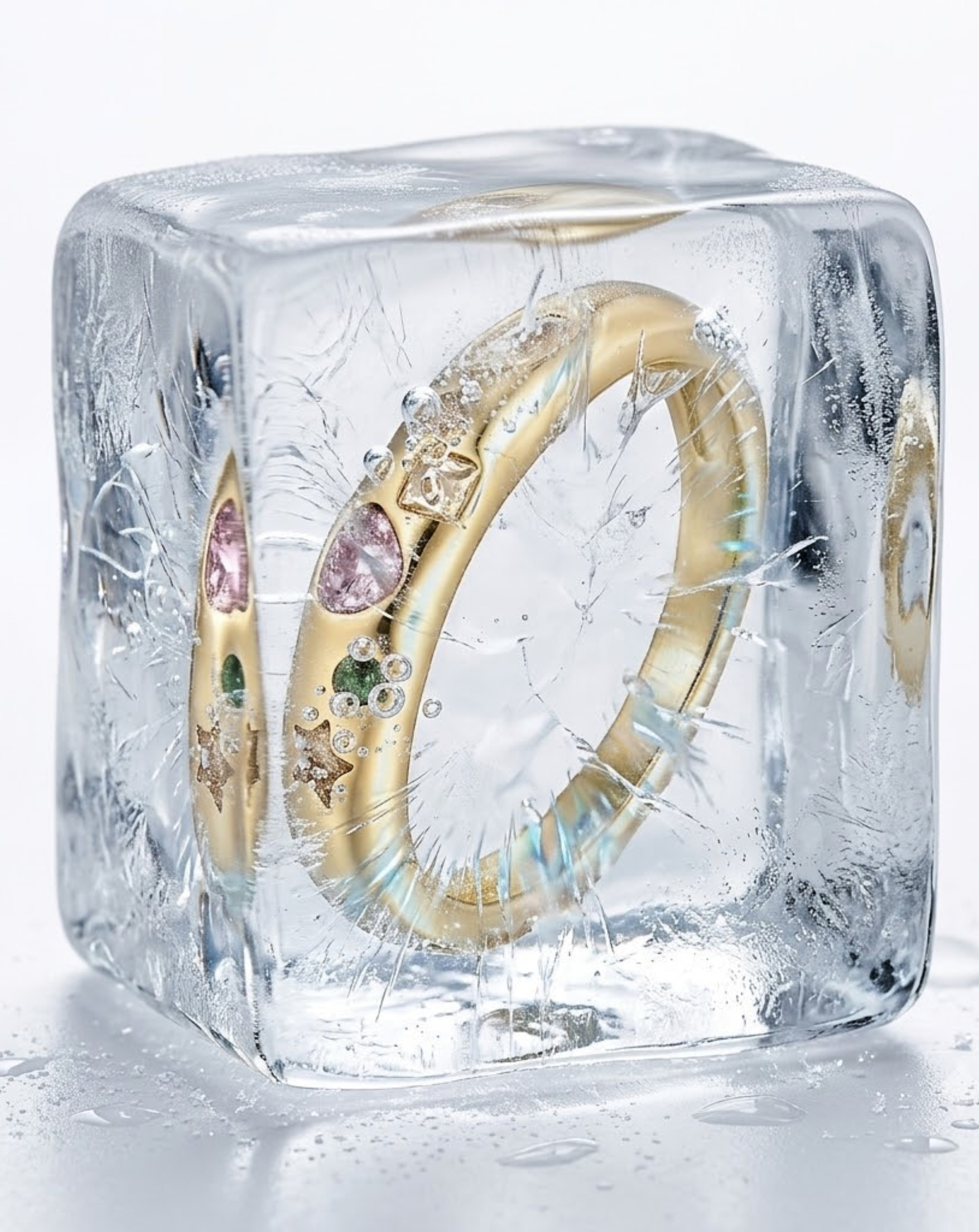 Retro Colorful Zircon Geometric Ring for Women