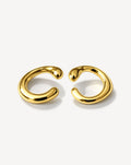 Metallic round earring