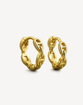 925 Sterling Silver Hoop Chain Earrings for Women | Gold & White Gold