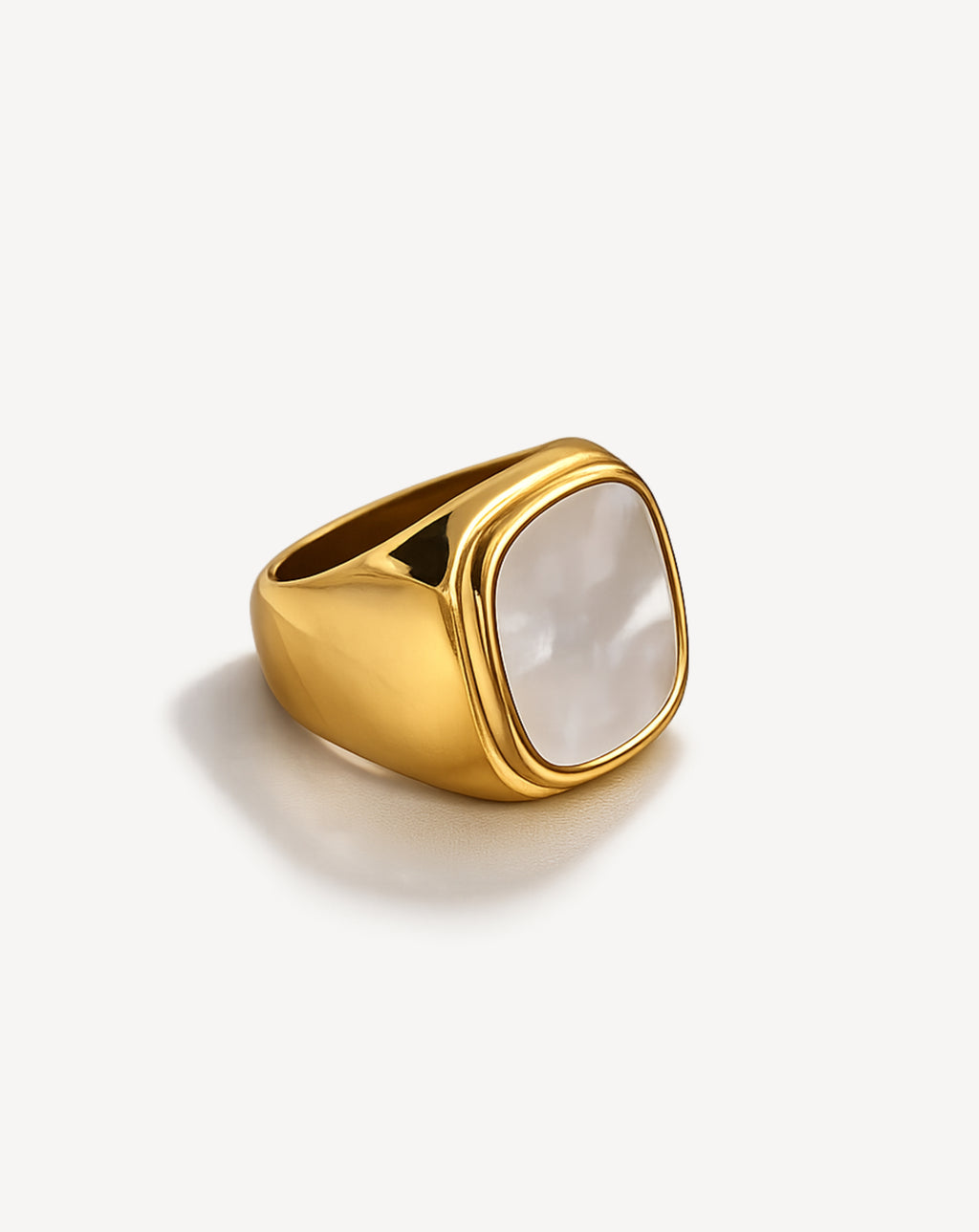 18K Gold Shell Ring for Women | Titanium Steel