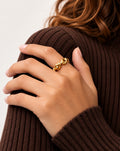 Adjustable Interwoven Chain Ring for Women | Minimal Statement Ring