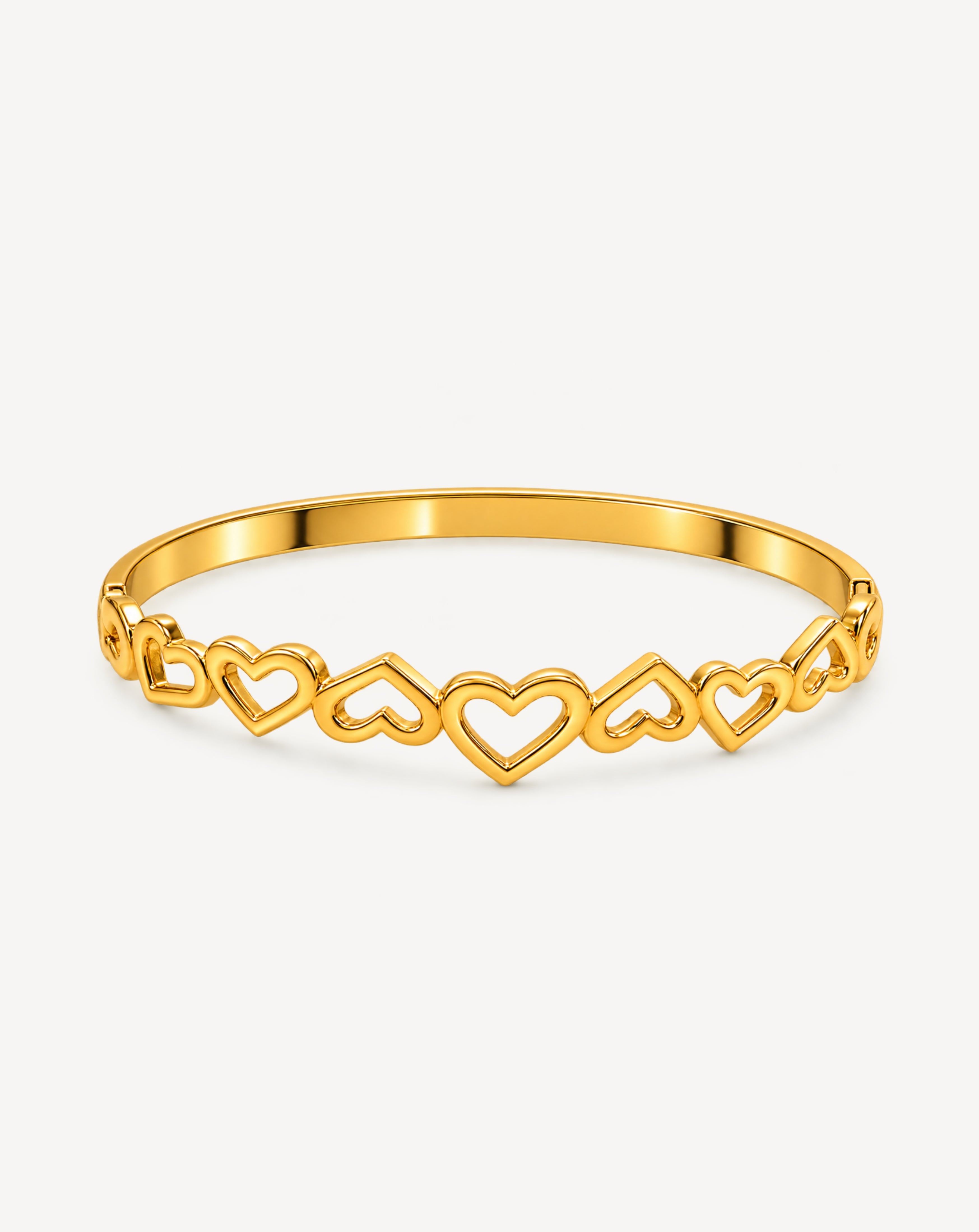 Hollow Heart Link Bracelet | Gold & Silver Stainless Steel