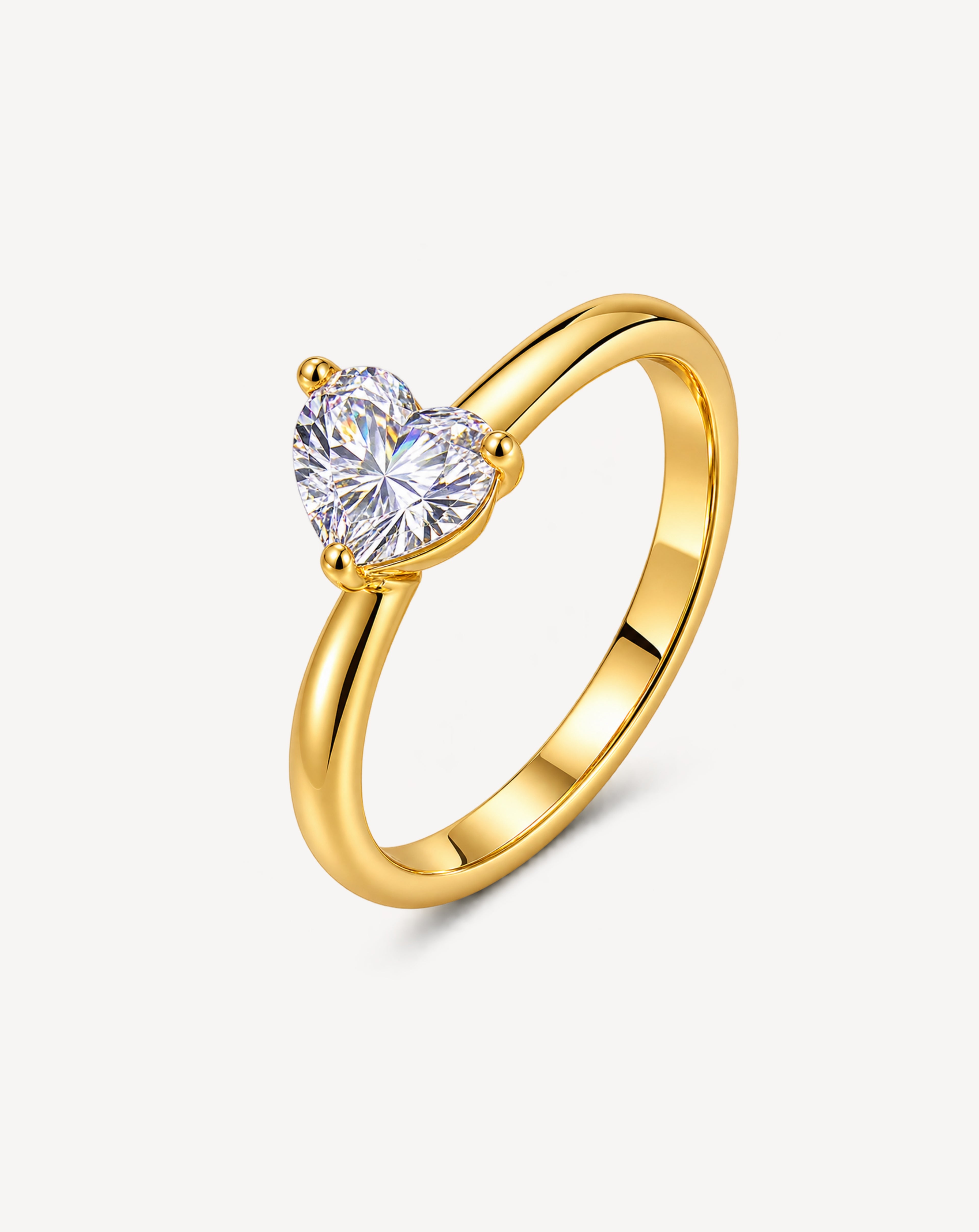Zircon Gold Ring for Women | Stainless Steel Statement Ring
