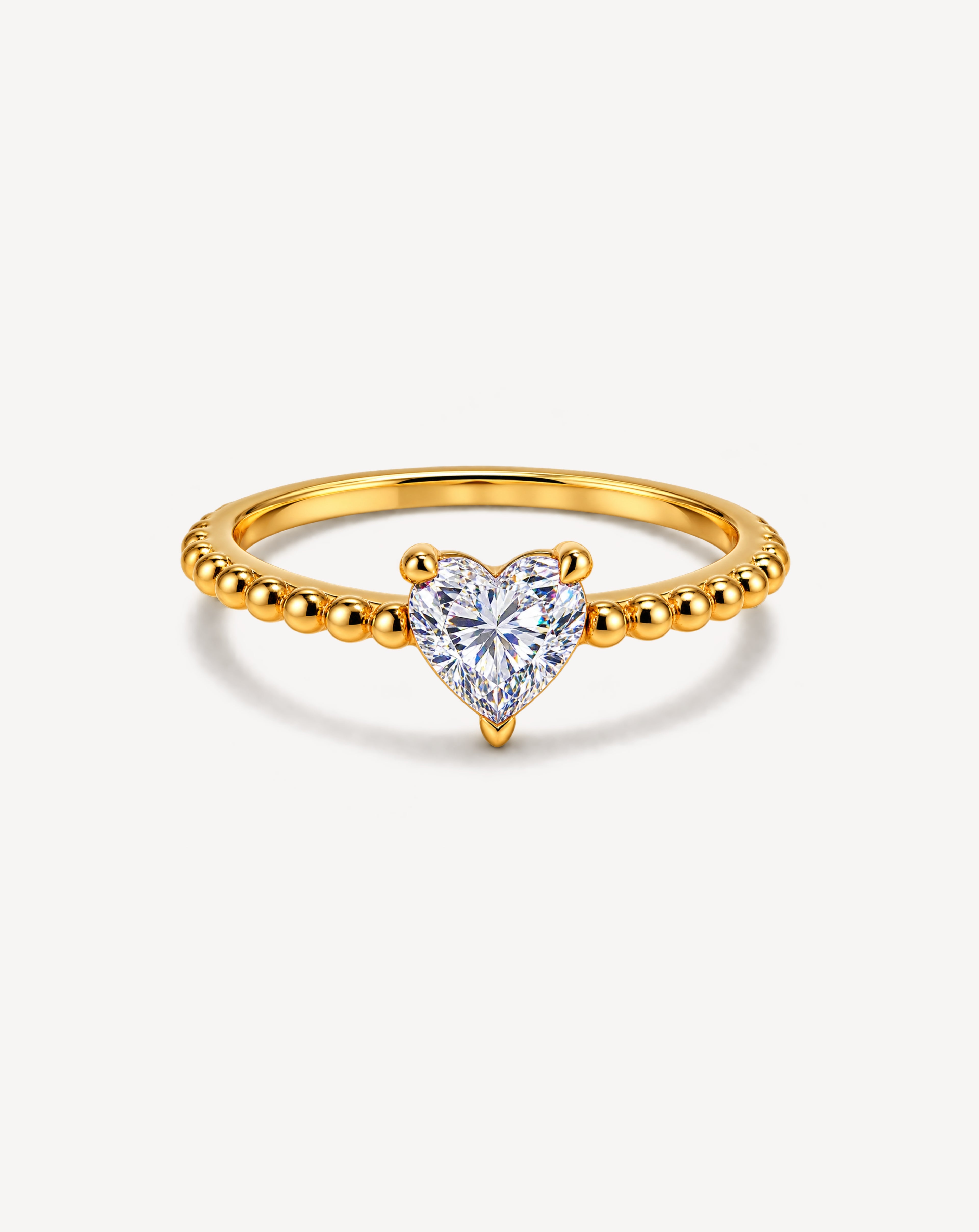 Zircon Gold Ring for Women | Stainless Steel Statement Ring