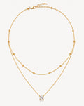 Double-Layer Gold Beaded Necklace for Women