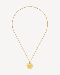Relief-Carved Geometric Pendant Necklace | Gold & Silver