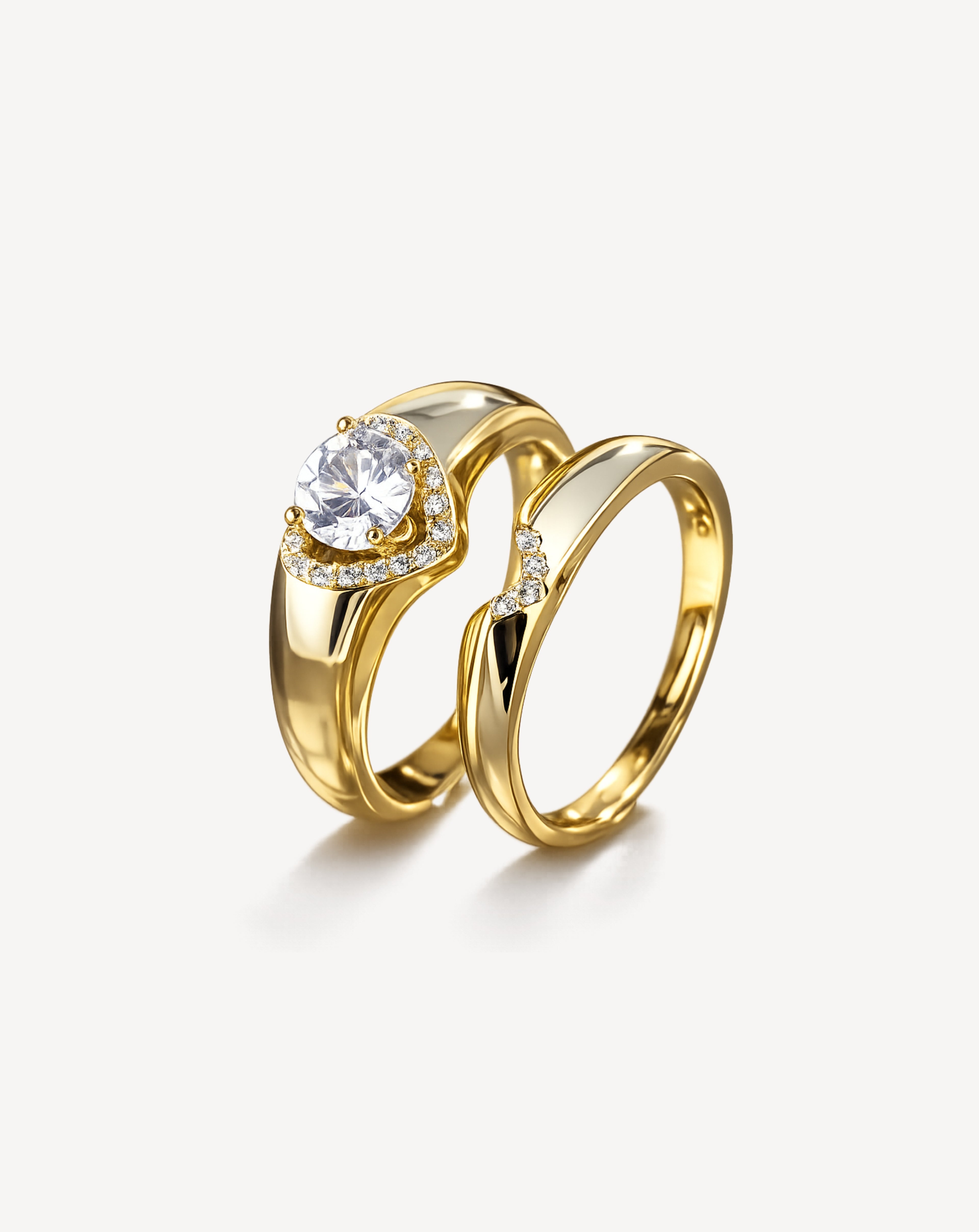 Gold Plated Titanium Steel Chain Ring for Women