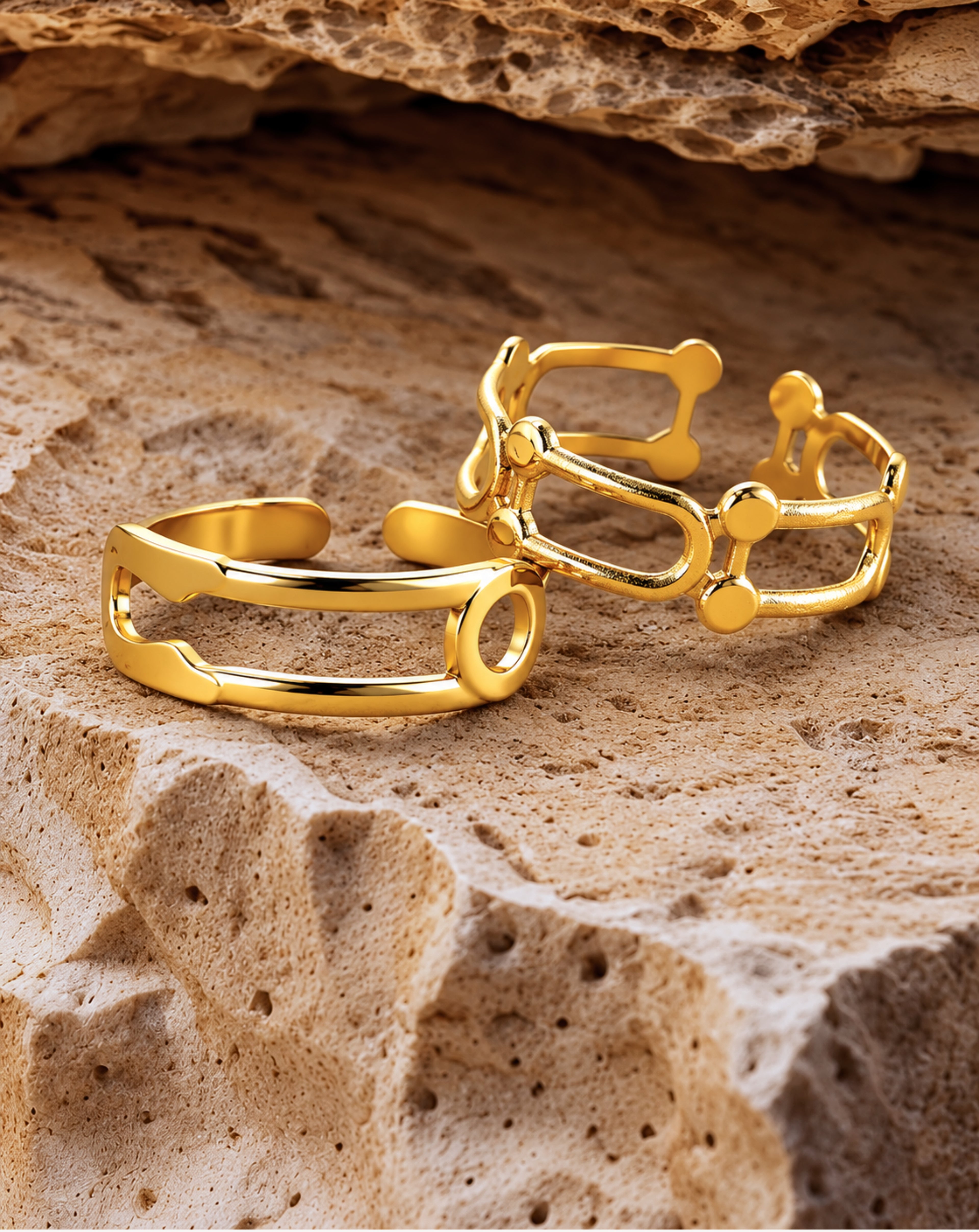 Women's Geometric Open Ring | Gold-Plated Stainless Steel