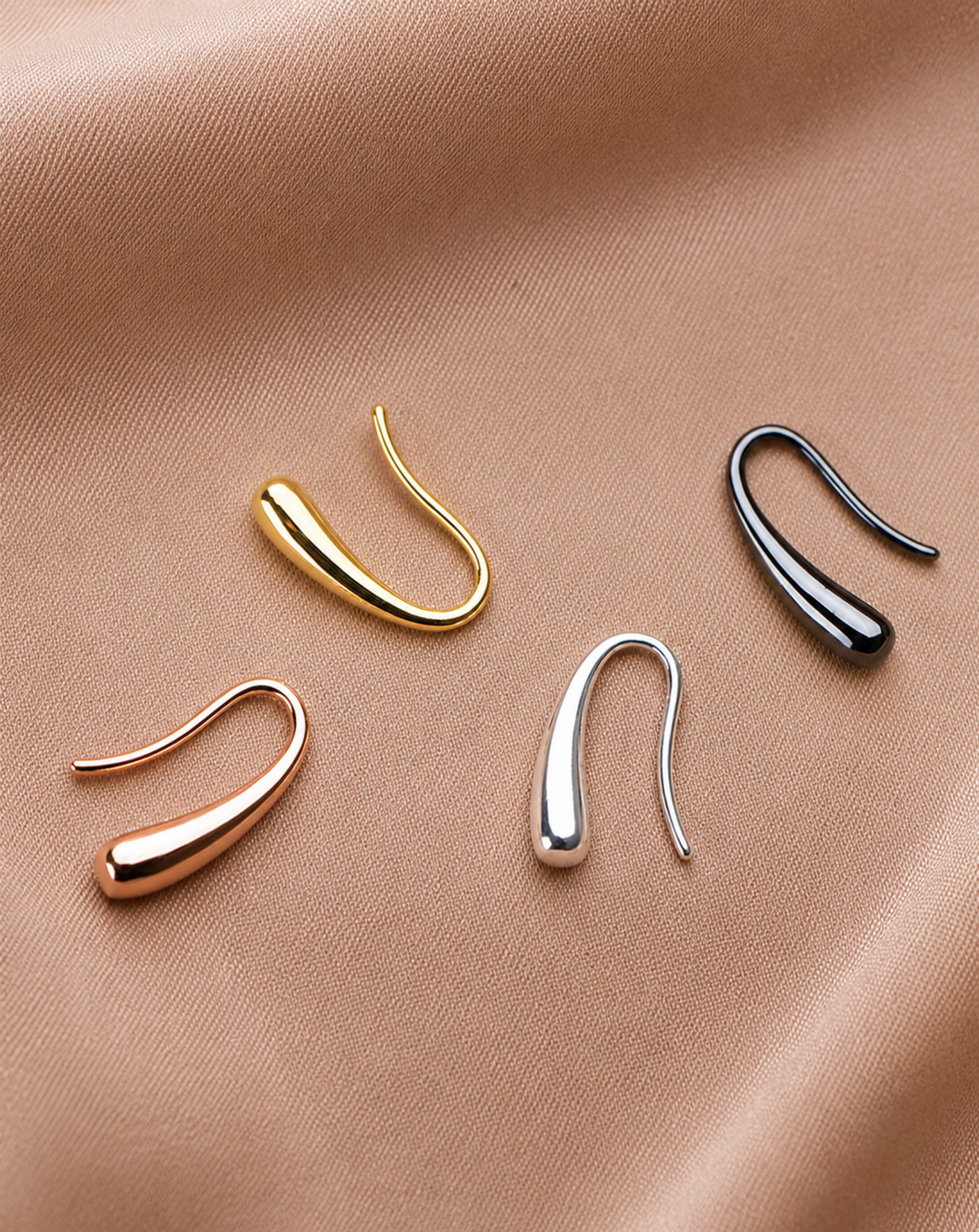 925 Sterling Silver Small, Small And Simple Temperament Personality Cold Wind Ear Buckle Earrings