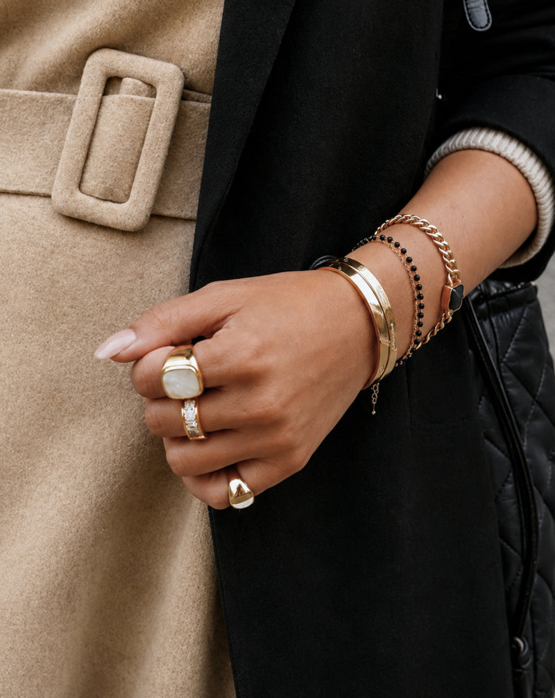 18K Gold Shell Ring for Women | Titanium Steel