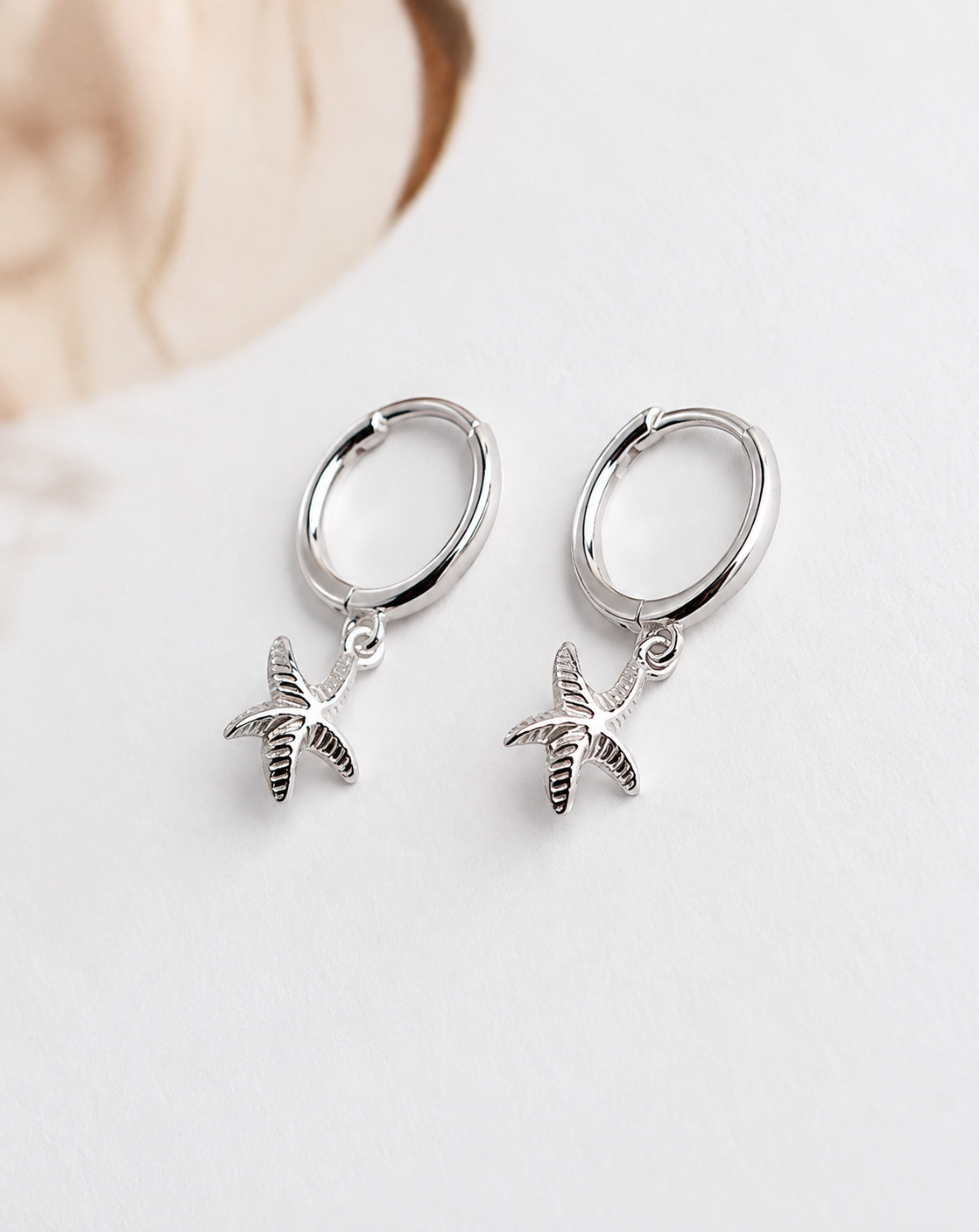 Island style starfish s925 silver earring