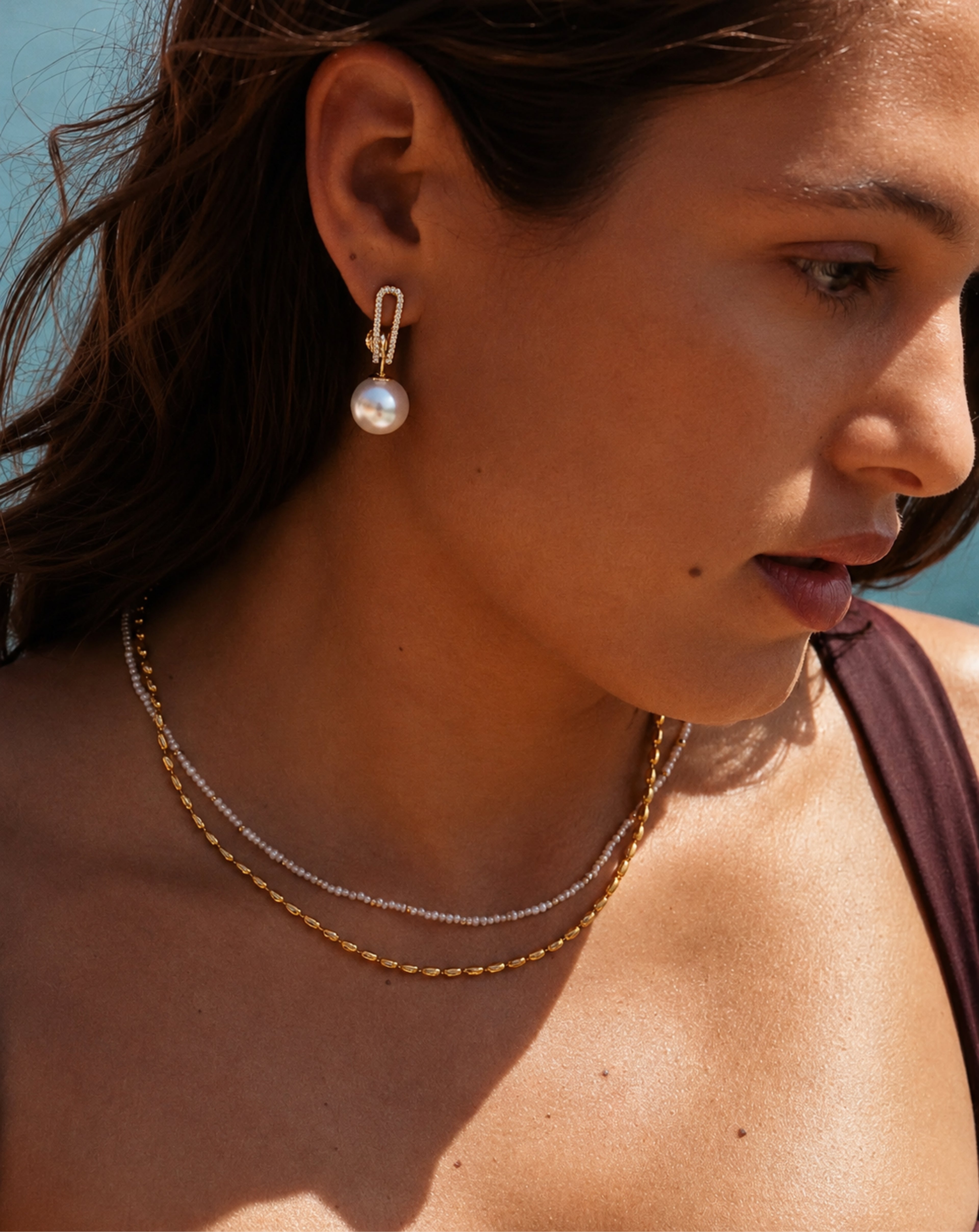 Multiple Ways To Wear Pearl Earrings Eardrops Women's Exquisite