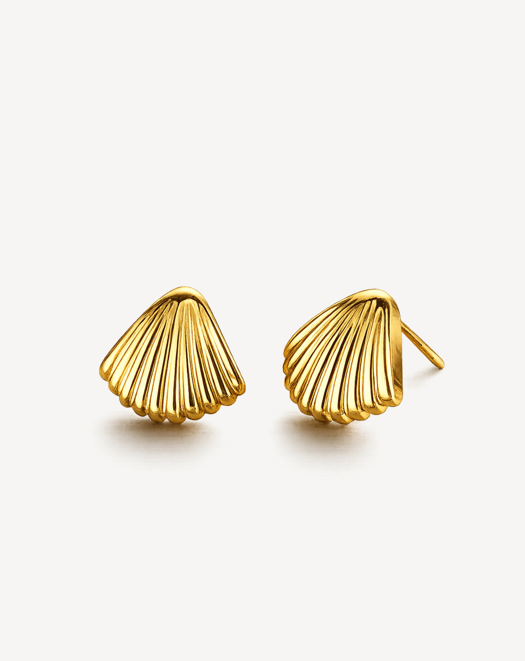 New Retro Niche Design Shell Earrings, Light Luxury Personality Simple Studs, All-Match Geometric Jewelry For Women