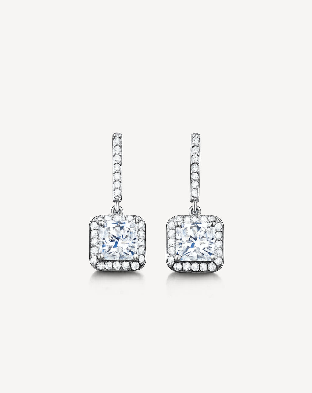 Top Quality Austrian Crystal Big Geomatric CZ Fashion Luxury Zircon Women Ear Stud Earrings Elegant Earring For Party