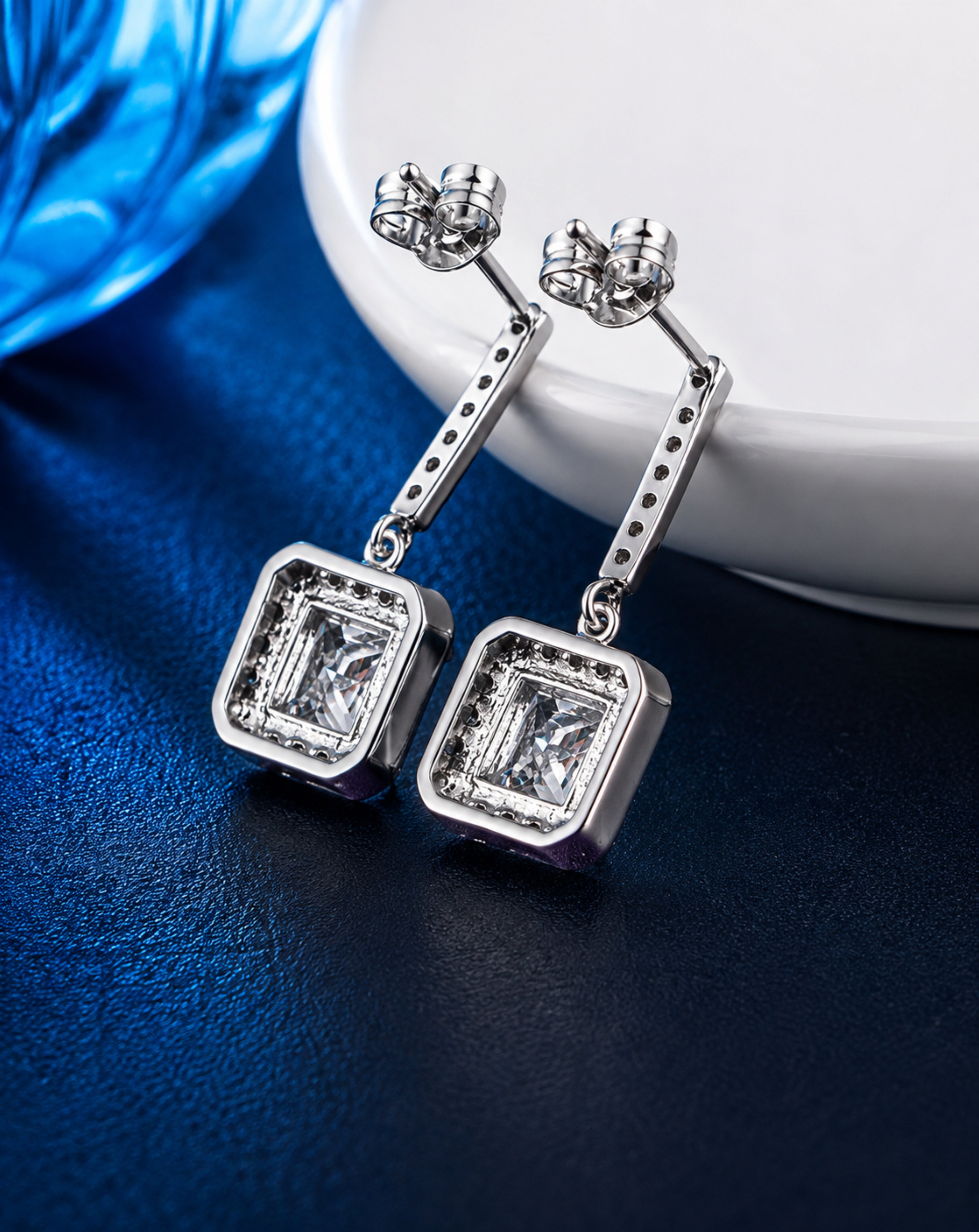 Top Quality Austrian Crystal Big Geomatric CZ Fashion Luxury Zircon Women Ear Stud Earrings Elegant Earring For Party