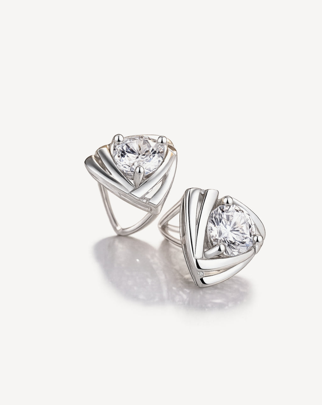 Women's Triangle Silver Plated Earring Jewelry