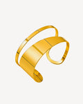 Gold Open Cuff Bracelet | Electroplated Metal