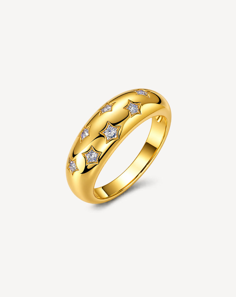 925 Sterling Silver Moissanite Ring for Women | Minimalist Geometric Design