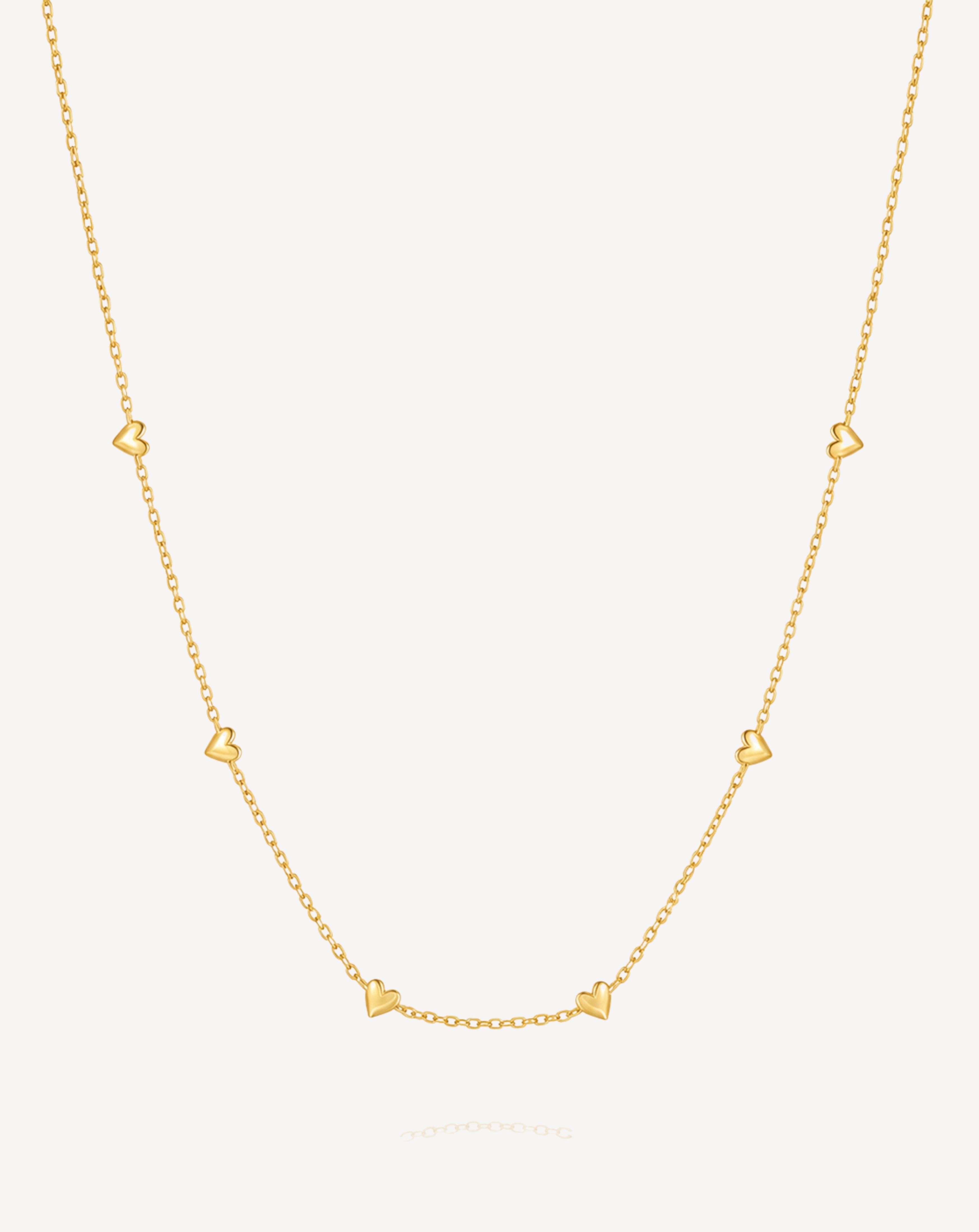 Heart Layered Choker Necklace for Women | 925 Silver