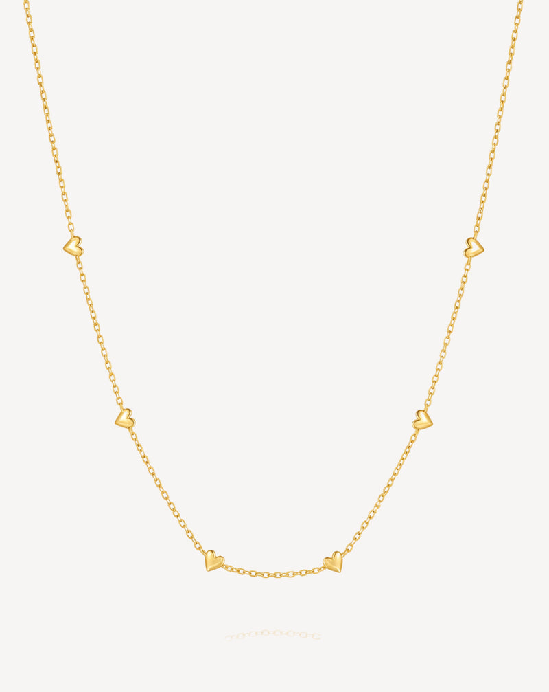 Heart Layered Choker Necklace for Women | 925 Silver