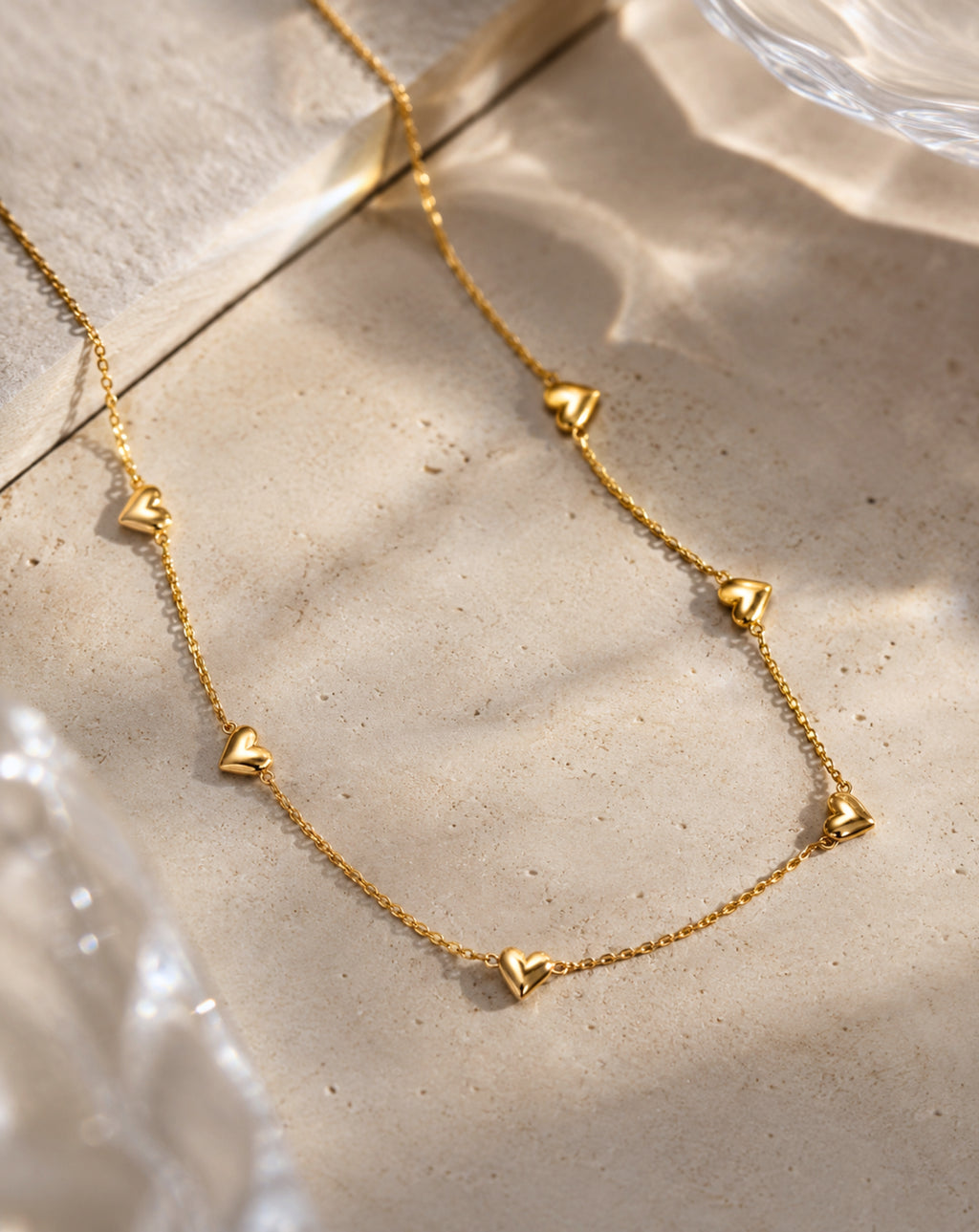 Heart Layered Choker Necklace for Women | 925 Silver