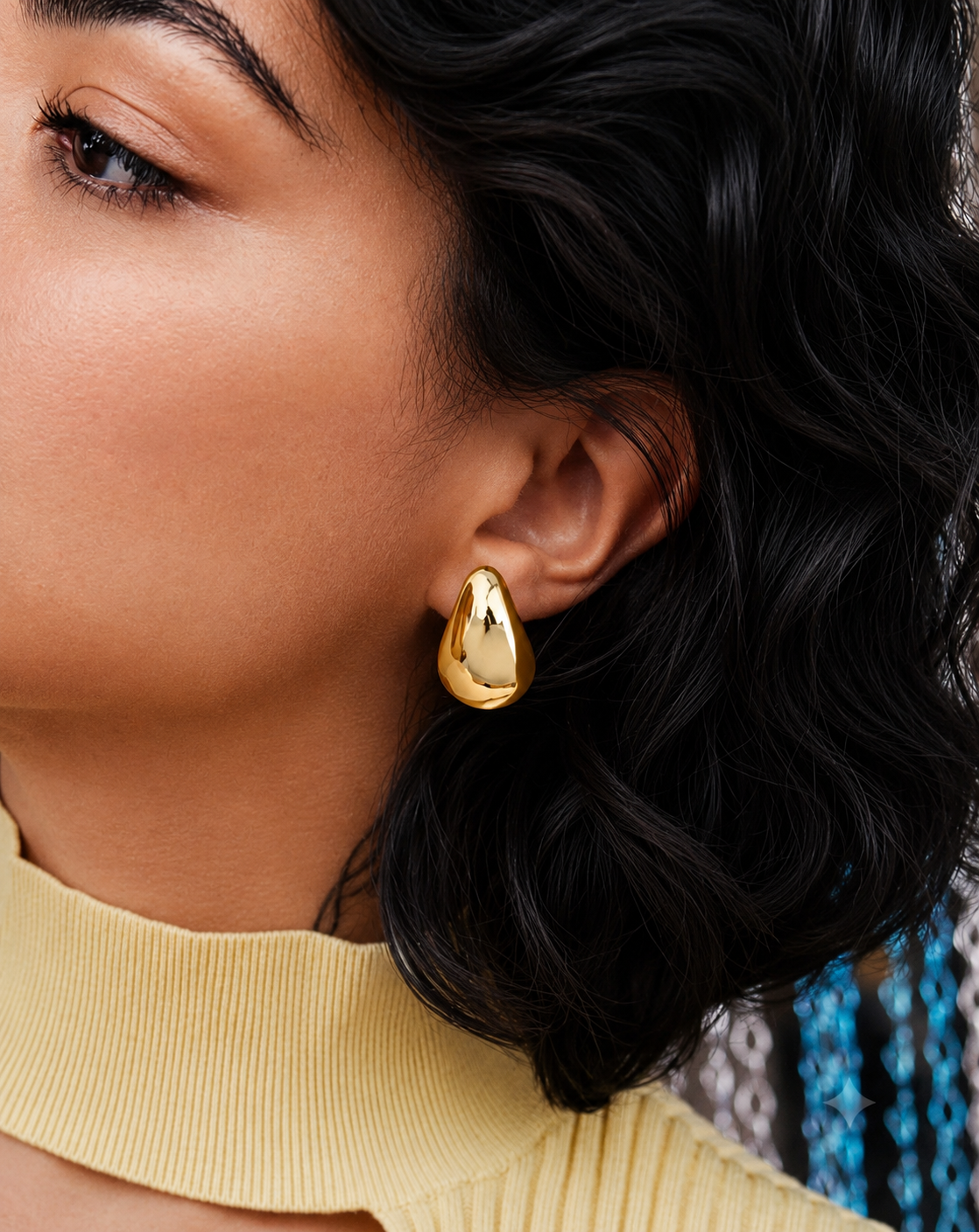 Ins Viral Luxury Earrings, High-End Beach Vacation Style, Geometric Bold Studs & Hoops For Women
