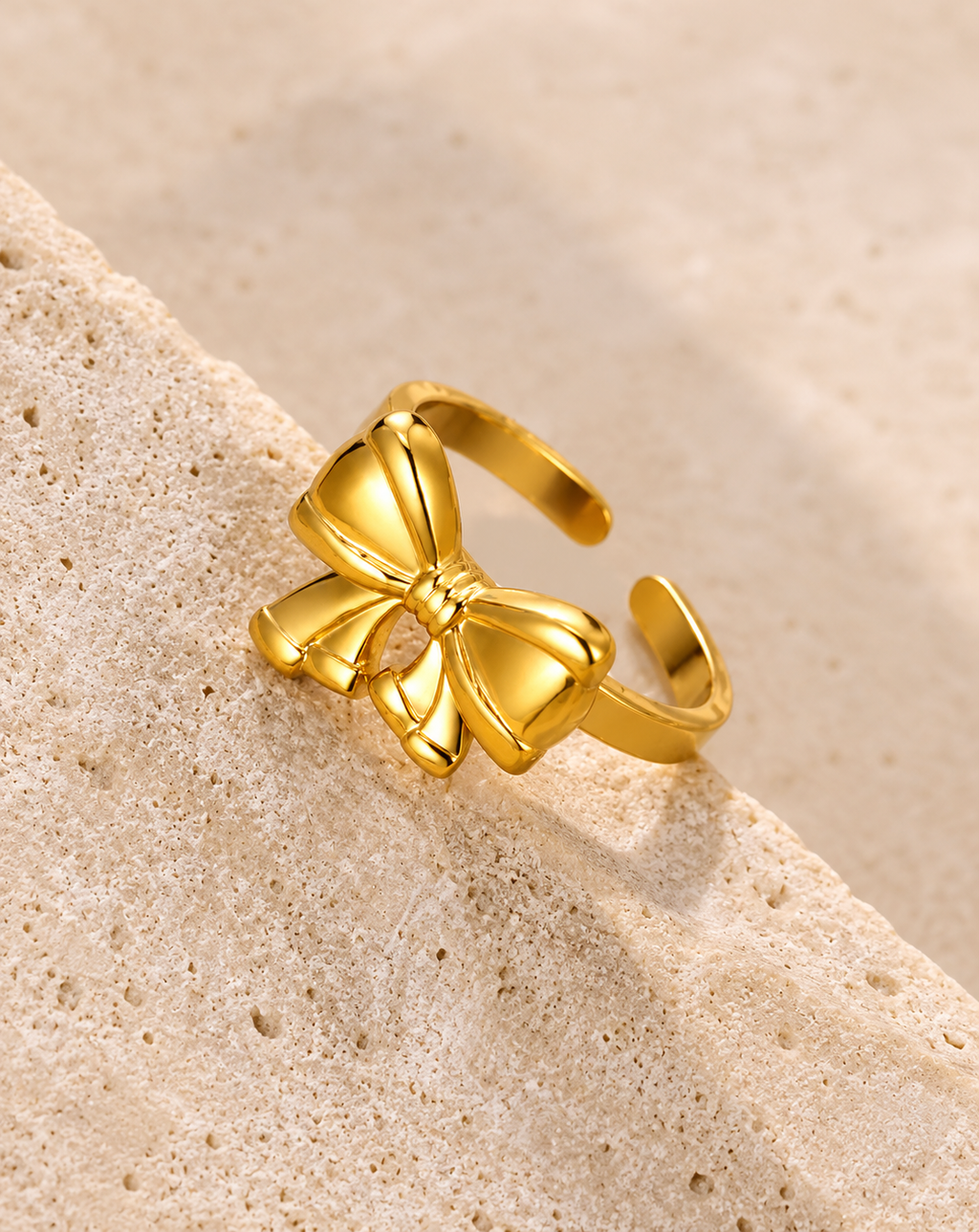 Gold Plated Bow Statement Open Ring for Women - product image 4