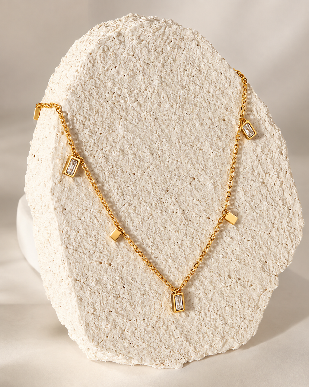 Gold Plated Geometric Dual Layer Necklace for Women - product image 5