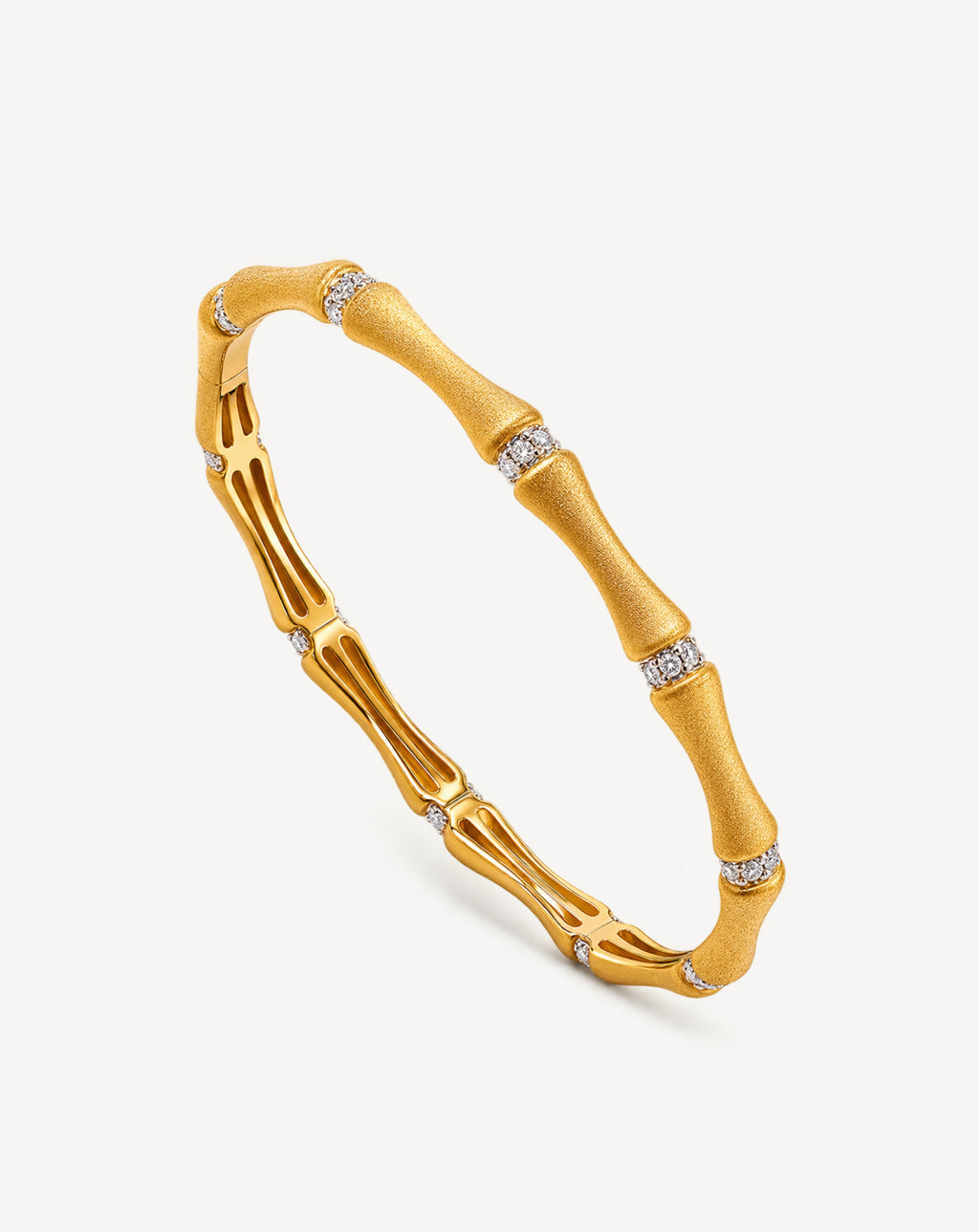 925 Sterling Silver Bamboo Link Bracelet for Women | Gold & White Gold