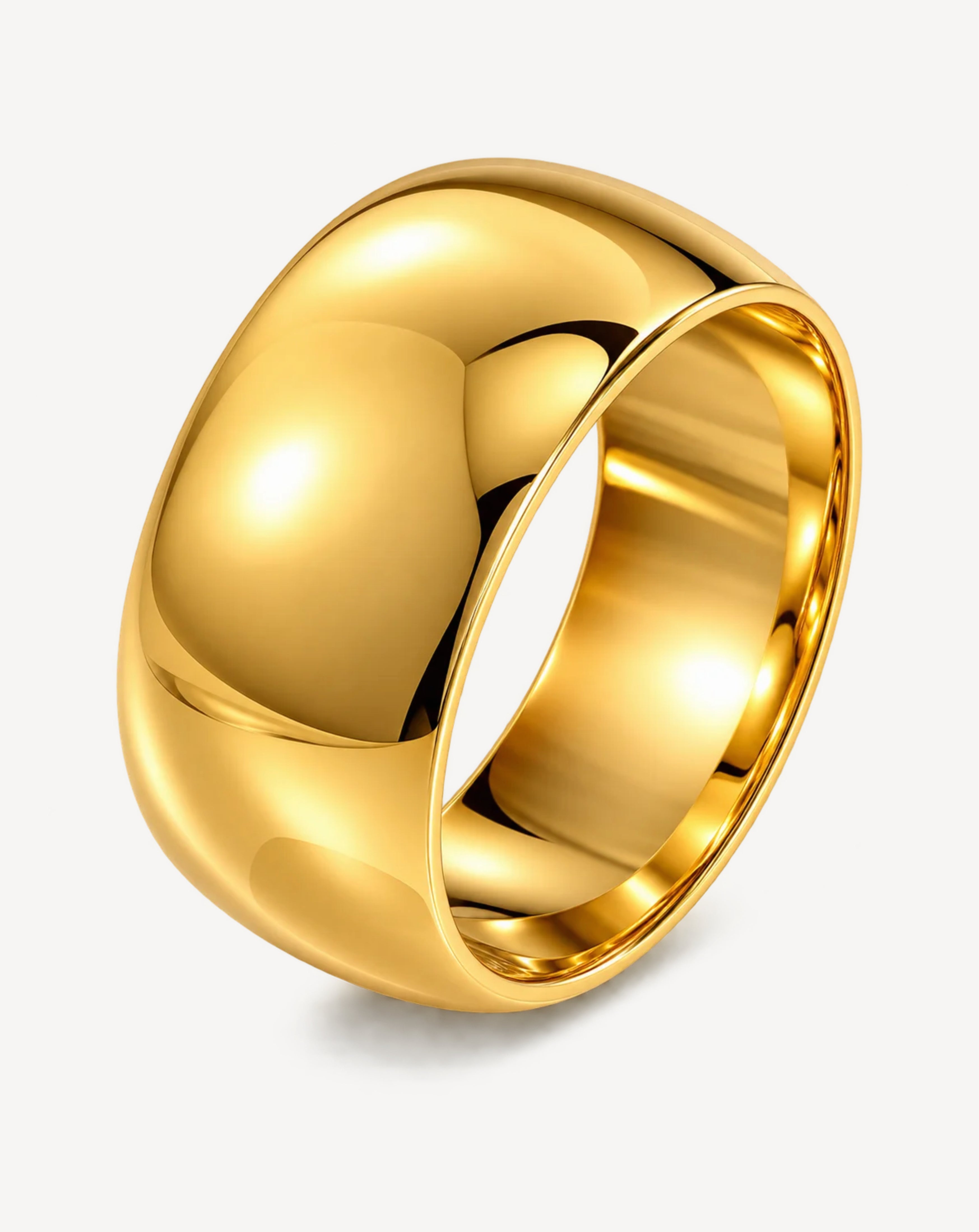 Non-Fading Gold Titanium Steel Round Bangle | Minimalist Bracelet