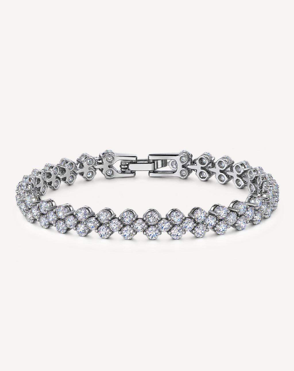 Zircon Flower Tennis Bracelet | Gold-Plated Copper | Women's Bracelet
