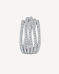 Moissanite Pavé Hoop Earrings | Platinum-Plated S925 Silver
