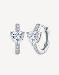 A Luxurious And Fashionable Minimalist Jewelry Earring Set Featuring Top-quality Moissanite Stones, Made Of S925 Silver Electroplated With Platinum.